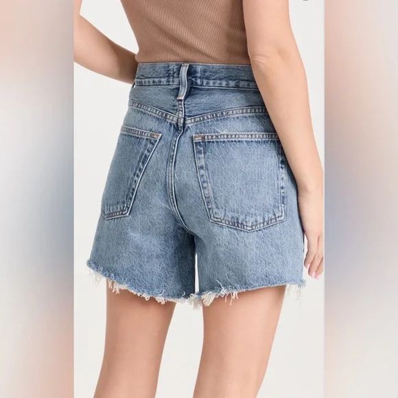 AGOLDE Parker long shorts skywave blue size 28 - Picture 3 of 6